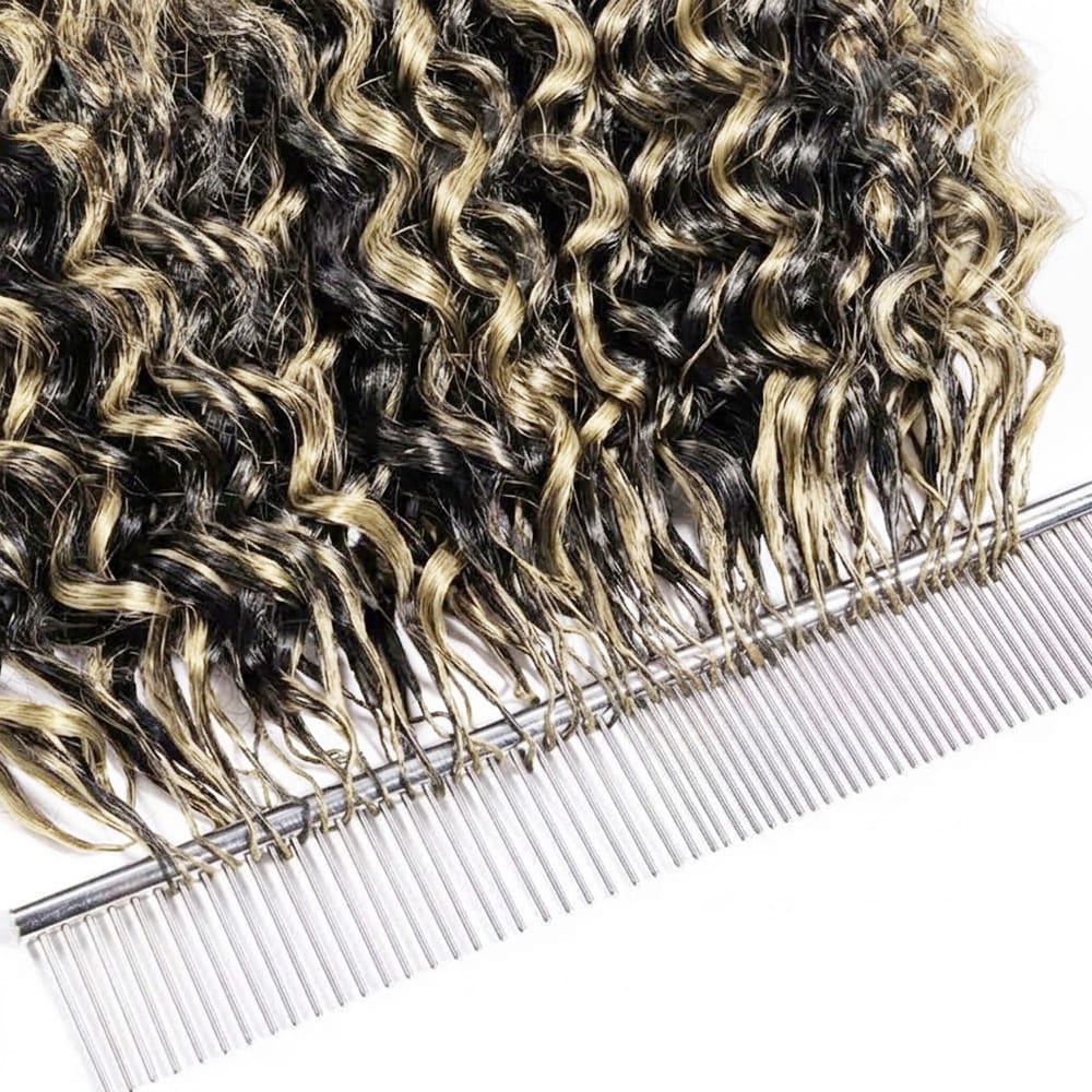 Deep Wave Hair Bundles / Feather Hair Extensions — 100% Virgin Human Hair / Black and grey blended highlights LINKTOWIG