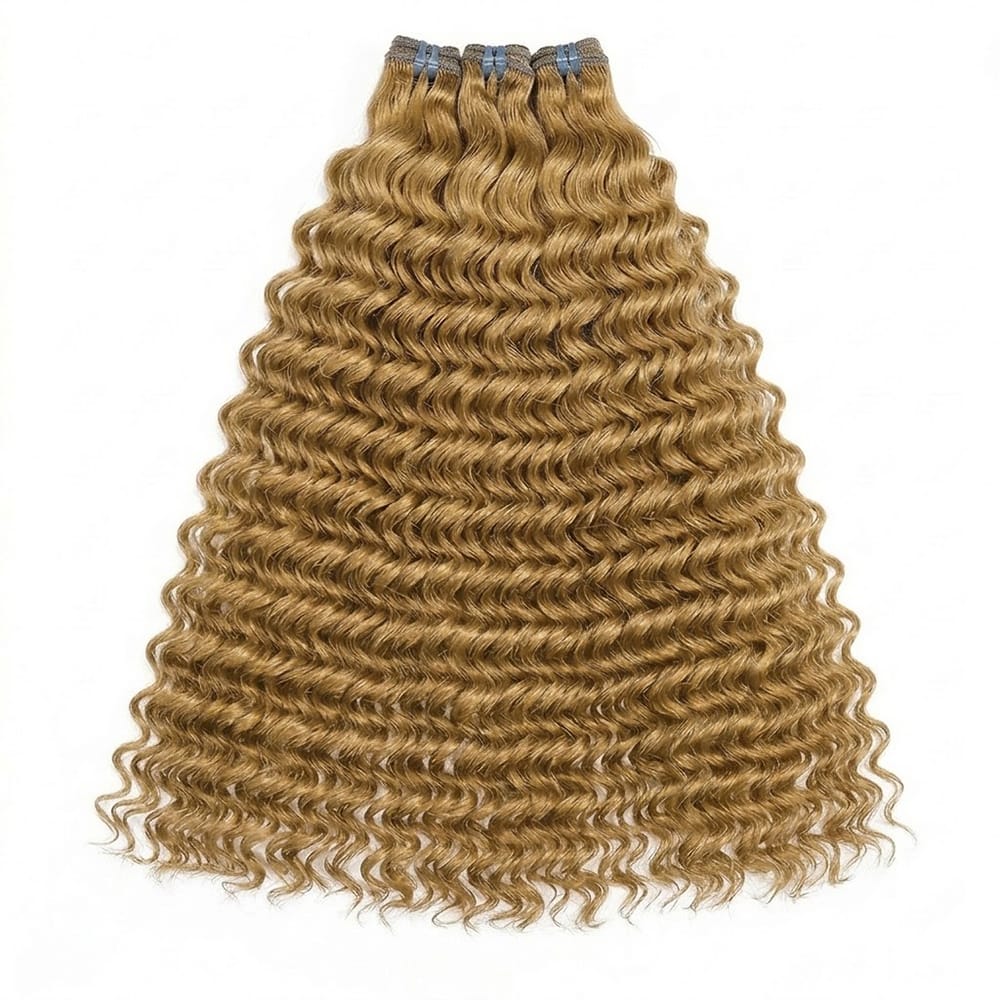 Deep Wave Luxury Natural Hair Weft – 100% Virgin Human Hair / Wig Ash Brown LINKTOWIG