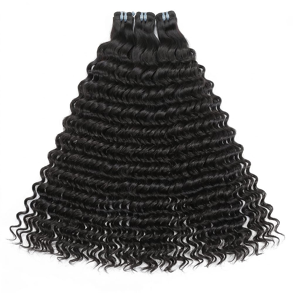 Deep Wave Luxury Natural Hair Weft – 100% Virgin Human Hair / Wig Black LINKTOWIG