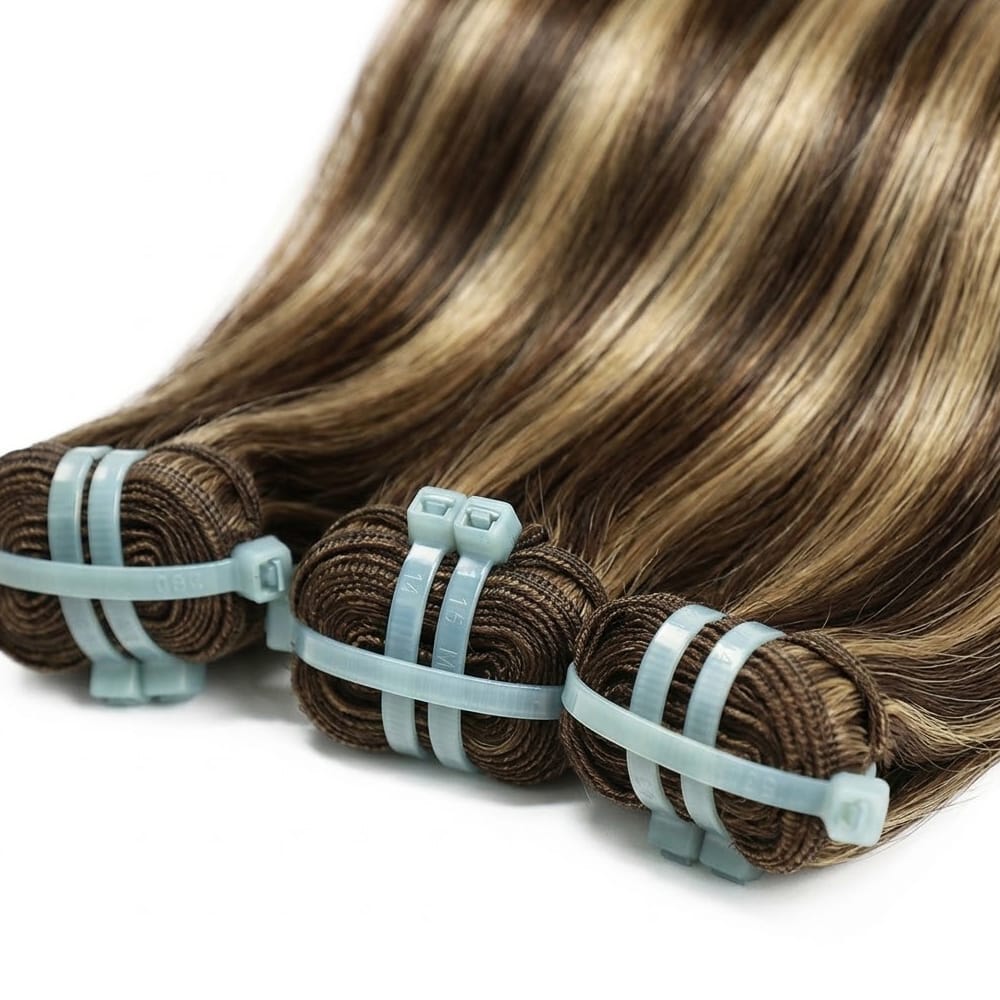 Hair Weft Luxury Natural Straight — 100% Virgin Human Hair Extensions Chocolate Brown LINKTOWIG