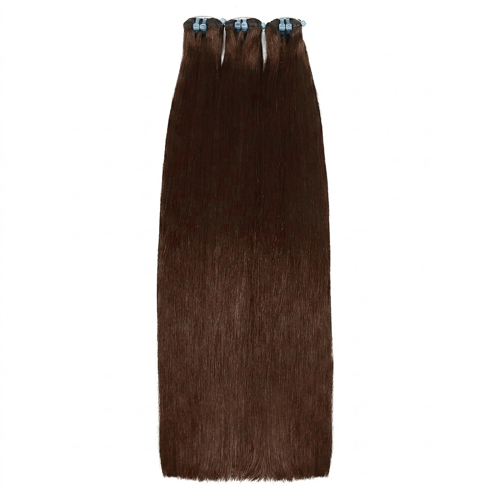 Hair Weft Luxury Natural Straight — 100% Virgin Human Hair Extensions Espresso Brown LINKTOWIG