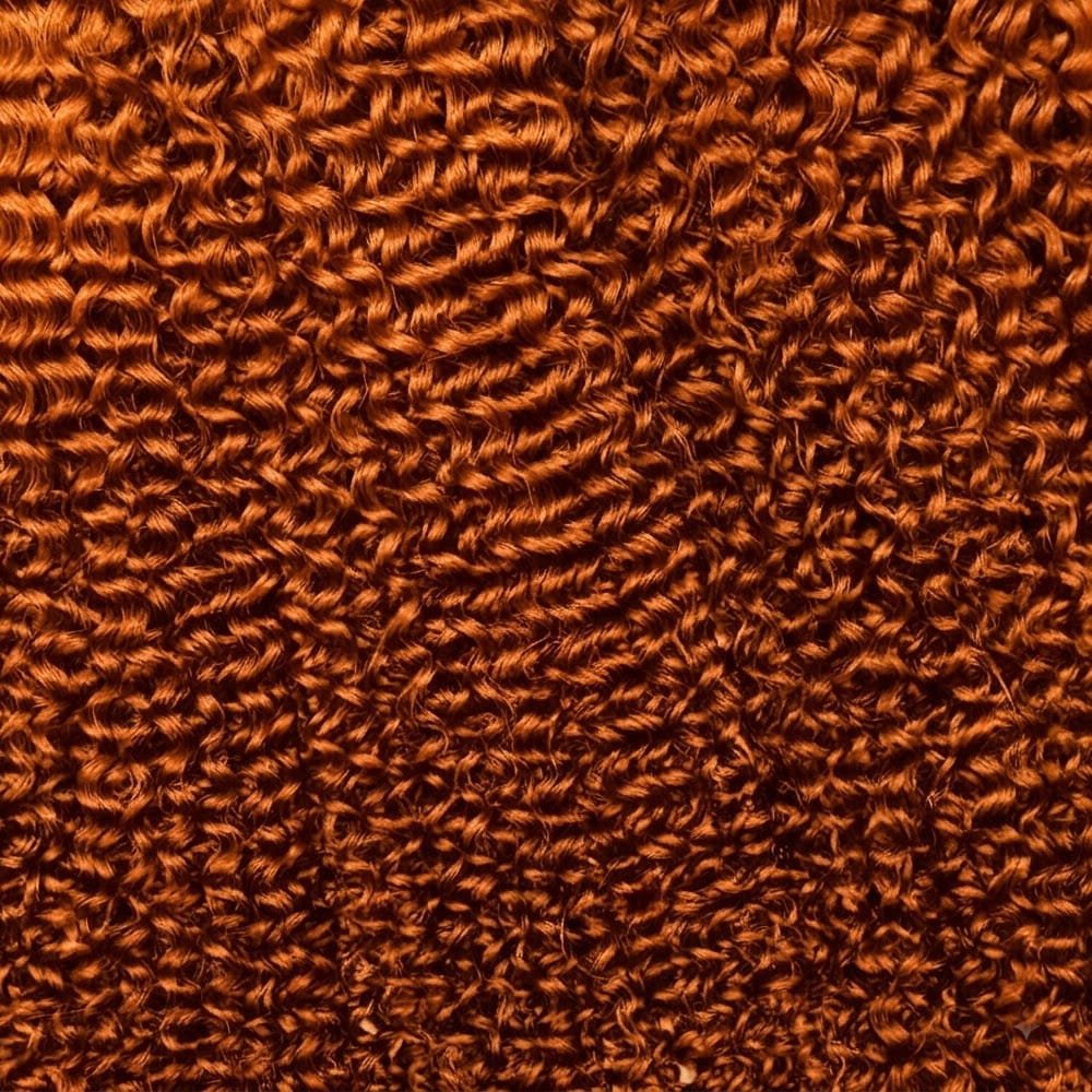 Kinky Curly 100% Raw Virgin Human Hair Bundles - (No Weft) Bulk Hair 3 Bundles / Copper Orange LINKTOWIG