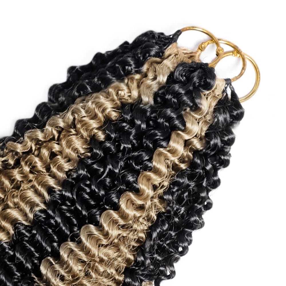Kinky Curly Hair Bundles / Feather Hair Extensions — 100% Virgin Human Hair / Black and grey blended highlights LINKTOWIG