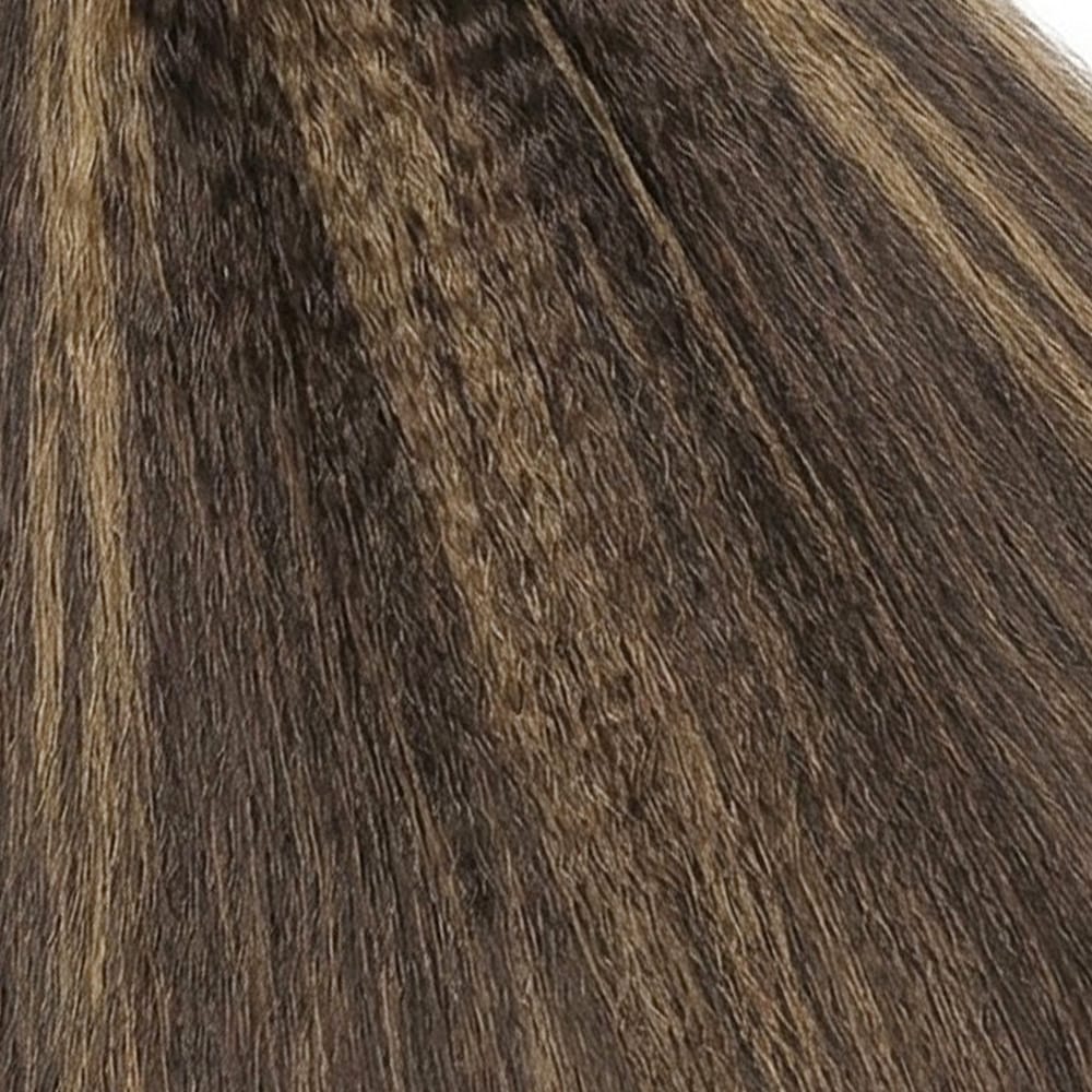 Kinky Stragiht 100% Raw Virgin Human Hair Bundles - (No Weft) Bulk Hair / Chocolate Brown LINKTOWIG