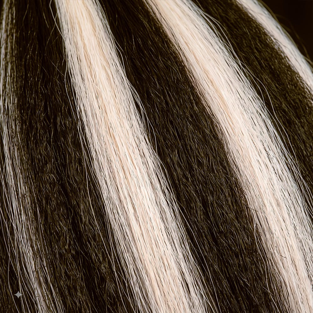 Kinky Stragiht Hair Bundles / Feather Hair Extensions — 100% Virgin Human Hair / Piano Highlight Silver Grey LINKTOWIG