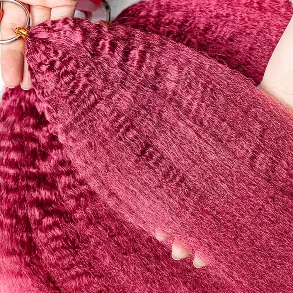 Kinky Stragiht Hair Bundles / Feather Hair Extensions — 100% Virgin Human Hair / pink LINKTOWIG