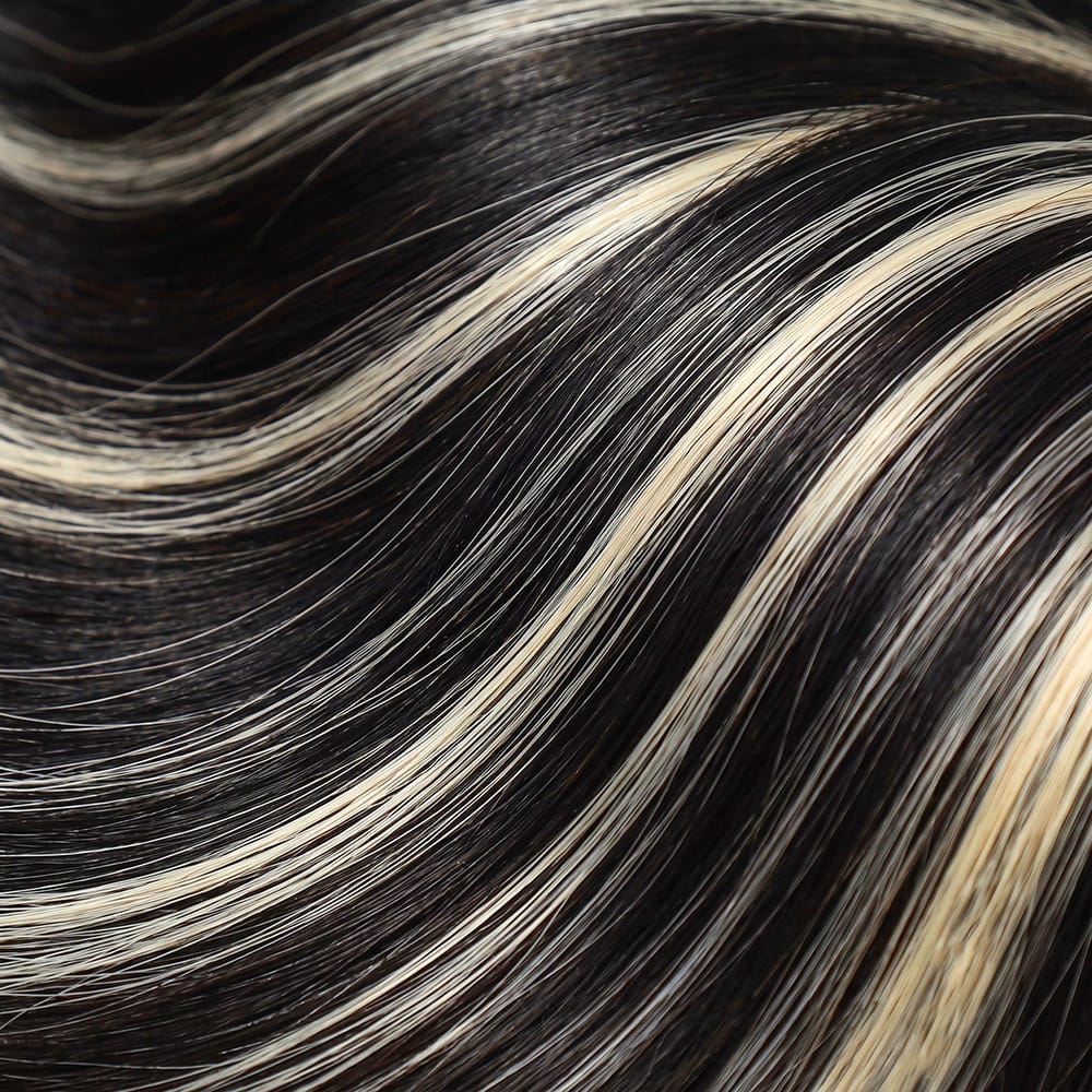 Stragiht 100% Raw Virgin Human Hair Bundles - (No Weft) Bulk Hair / Black and grey blended highlights LINKTOWIG
