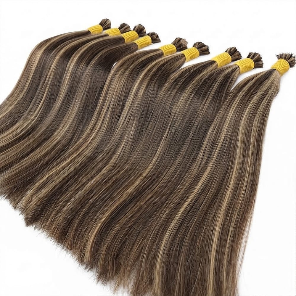 Stragiht 100% Raw Virgin Human Hair Bundles - (No Weft) Bulk Hair / Honey Blonde Highlights LINKTOWIG