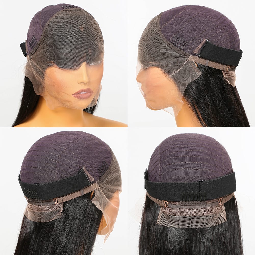 Straight Bob Side Part HD Lace Front Wig 100% Virgin Human Hair / Black LINKTOWIG
