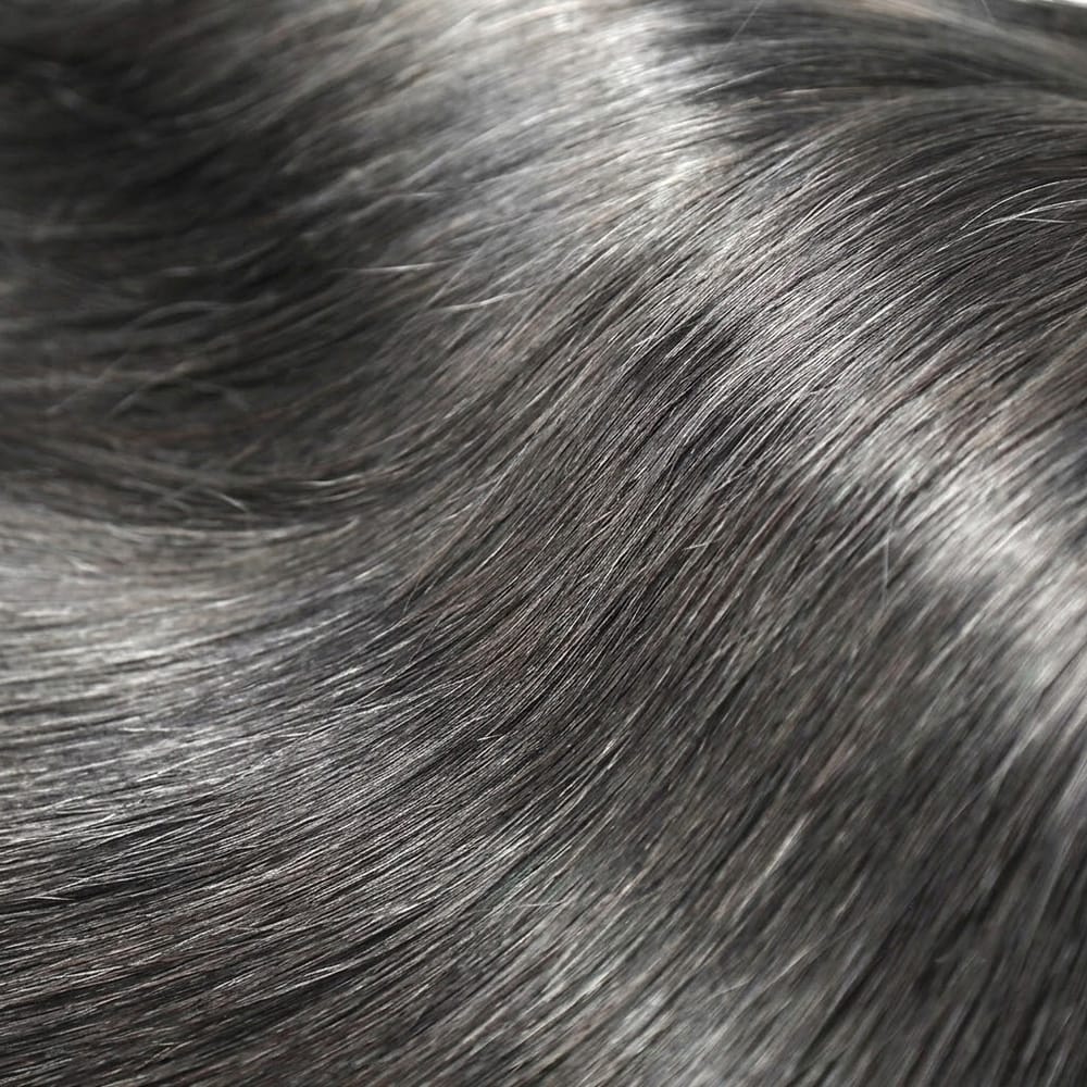 Straight Bob Side Part HD Lace Front Wig 100% Virgin Human Hair / Charcoal Grey LINKTOWIG