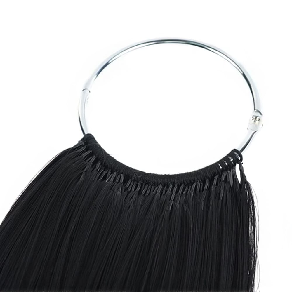 Straight Hair Bundles / Feather Hair Extensions — 100% Virgin Human Hair / Black LINKTOWIG