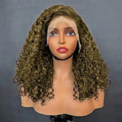 Deep Wave Bob Side Part  HD Lace Front Wig 100% Virgin Human Hair / Medium Chestnut Brown LINKTOWIG
