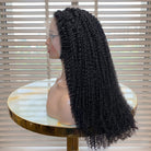 Afro Kinky Curly HD Lace Super Natural Lace Frontal Human Hair Wigs Black LINKTOWIG