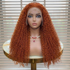 Afro Kinky Curly HD Lace Super Natural Lace Frontal Human Hair Wigs Burgundy LINKTOWIG