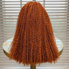 Afro Kinky Curly HD Lace Super Natural Lace Frontal Human Hair Wigs Burgundy LINKTOWIG