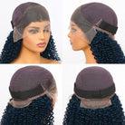 Afro Kinky Curly HD Lace Super Natural Lace Frontal Human Hair Wigs Dark Emerald Green LINKTOWIG