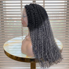 Afro Kinky Curly HD Lace Super Natural Lace Frontal Human Hair Wigs Dark Roots LINKTOWIG