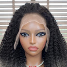 Afro Kinky Curly HD Lace Super Natural Lace Frontal Human Hair Wigs Dark Roots LINKTOWIG