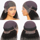 Afro Kinky Curly HD Lace Super Natural Lace Frontal Human Hair Wigs Dark Roots LINKTOWIG