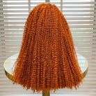 Afro Kinky Curly HD Lace Super Natural Lace Frontal Human Hair Wigs Ginger Orange LINKTOWIG
