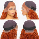 Afro Kinky Curly HD Lace Super Natural Lace Frontal Human Hair Wigs Ginger Orange LINKTOWIG