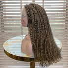 Afro Kinky Curly HD Lace Super Natural Lace Frontal Human Hair Wigs Medium Chestnut Brown LINKTOWIG
