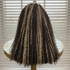 Afro Kinky Curly HD Lace Super Natural Lace Frontal Human Hair Wigs Piano Highlight Silver Grey LINKTOWIG