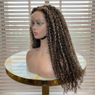 Afro Kinky Curly HD Lace Super Natural Lace Frontal Human Hair Wigs Piano Highlight Silver Grey LINKTOWIG