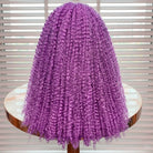 Afro Kinky Curly HD Lace Super Natural Lace Frontal Human Hair Wigs Violet Purple LINKTOWIG