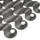 Body Wave 100% Raw Virgin  Human Hair Bundles - (No Weft) Bulk Hair  3 Bundles / Charcoal Grey LINKTOWIG