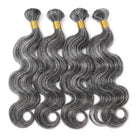Body Wave 100% Raw Virgin  Human Hair Bundles - (No Weft) Bulk Hair  3 Bundles / Charcoal Grey LINKTOWIG