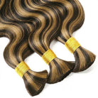 Body Wave 100% Raw Virgin  Human Hair Bundles - (No Weft) Bulk Hair  3 Bundles / Chocolate Brown LINKTOWIG