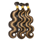 Body Wave 100% Raw Virgin  Human Hair Bundles - (No Weft) Bulk Hair  3 Bundles / Chocolate Brown LINKTOWIG