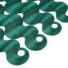 Body Wave 100% Raw Virgin  Human Hair Bundles - (No Weft) Bulk Hair  3 Bundles / Dark Emerald Green LINKTOWIG