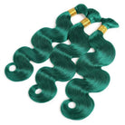 Body Wave 100% Raw Virgin  Human Hair Bundles - (No Weft) Bulk Hair  3 Bundles / Dark Emerald Green LINKTOWIG