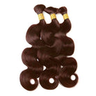 Body Wave 100% Raw Virgin  Human Hair Bundles - (No Weft) Bulk Hair  3 Bundles / Espresso Brown LINKTOWIG