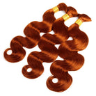 Body Wave 100% Raw Virgin  Human Hair Bundles - (No Weft) Bulk Hair  3 Bundles / Ginger Orange LINKTOWIG