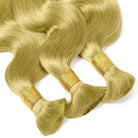 Body Wave 100% Raw Virgin  Human Hair Bundles - (No Weft) Bulk Hair  3 Bundles / Olive Green Blonde LINKTOWIG