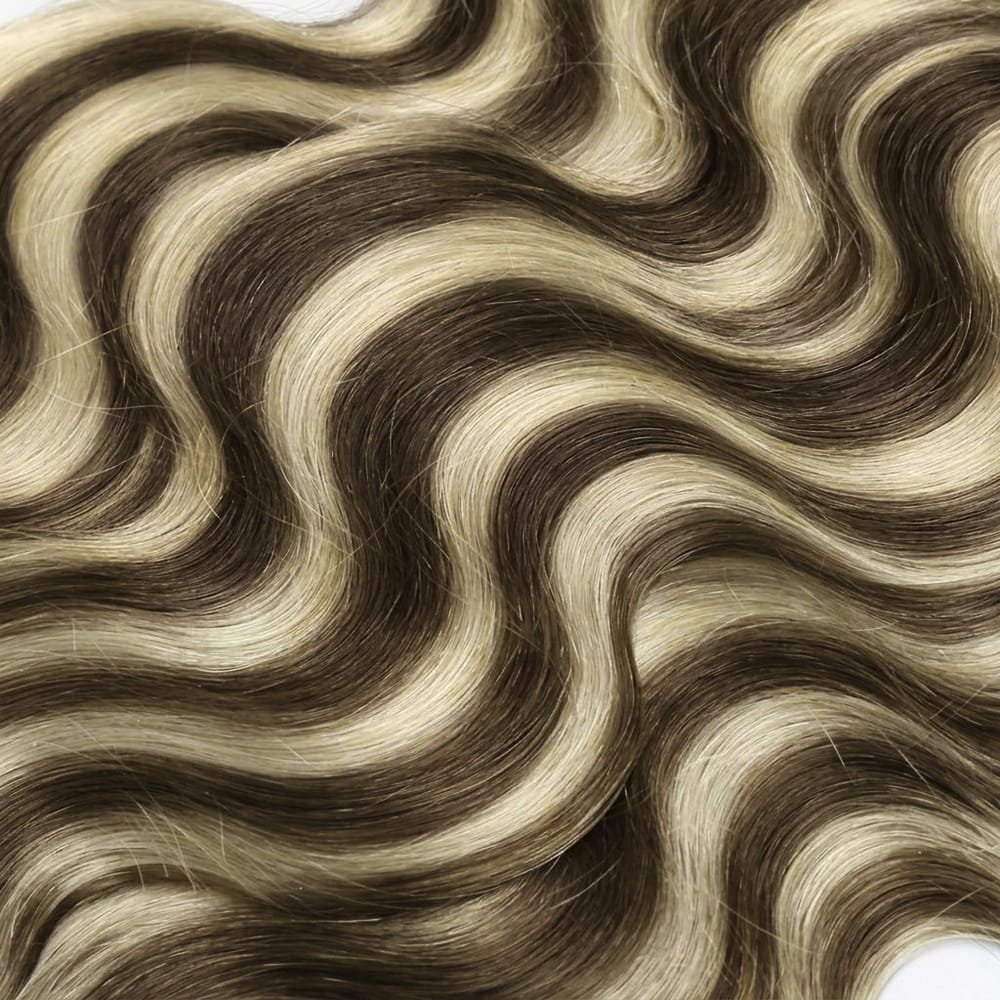 Body Wave 100% Raw Virgin  Human Hair Bundles - (No Weft) Bulk Hair  3 Bundles / Piano Highlight Silver Grey LINKTOWIG