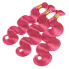 Body Wave 100% Raw Virgin  Human Hair Bundles - (No Weft) Bulk Hair  3 Bundles / pink LINKTOWIG