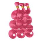 Body Wave 100% Raw Virgin  Human Hair Bundles - (No Weft) Bulk Hair  3 Bundles / pink LINKTOWIG