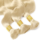 Body Wave 100% Raw Virgin  Human Hair Bundles - (No Weft) Bulk Hair  3 Bundles / Platinum Blonde LINKTOWIG