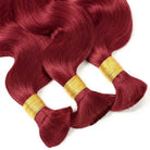 Body Wave 100% Raw Virgin  Human Hair Bundles - (No Weft) Bulk Hair  3 Bundles / Ruby Red LINKTOWIG