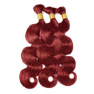 Body Wave 100% Raw Virgin  Human Hair Bundles - (No Weft) Bulk Hair  3 Bundles / Ruby Red LINKTOWIG