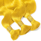 Body Wave 100% Raw Virgin  Human Hair Bundles - (No Weft) Bulk Hair  3 Bundles / Yellow LINKTOWIG