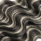 Body Wave Hair Bundles / Feather Hair Extensions — 100% Virgin Human Hair / Black and grey blended highlights LINKTOWIG