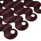 Body Wave Hair Bundles / Feather Hair Extensions — 100% Virgin Human Hair / Burgundy LINKTOWIG