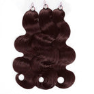 Body Wave Hair Bundles / Feather Hair Extensions — 100% Virgin Human Hair / Burgundy LINKTOWIG
