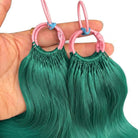Body Wave Hair Bundles / Feather Hair Extensions — 100% Virgin Human Hair / Dark Emerald Green LINKTOWIG