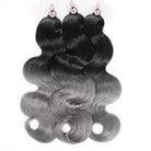 Body Wave Hair Bundles / Feather Hair Extensions — 100% Virgin Human Hair / Dark Roots LINKTOWIG